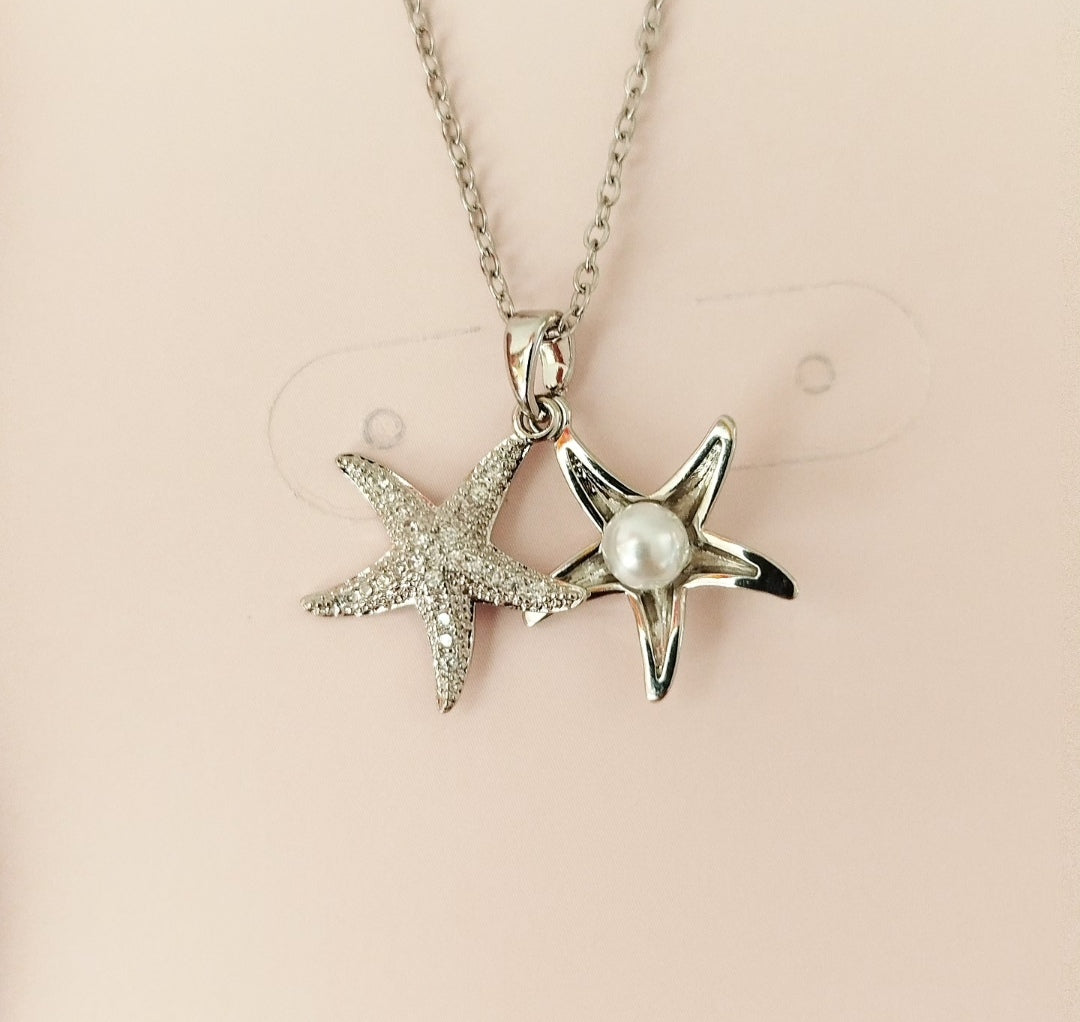 Collar Estrella de Mar con perla
