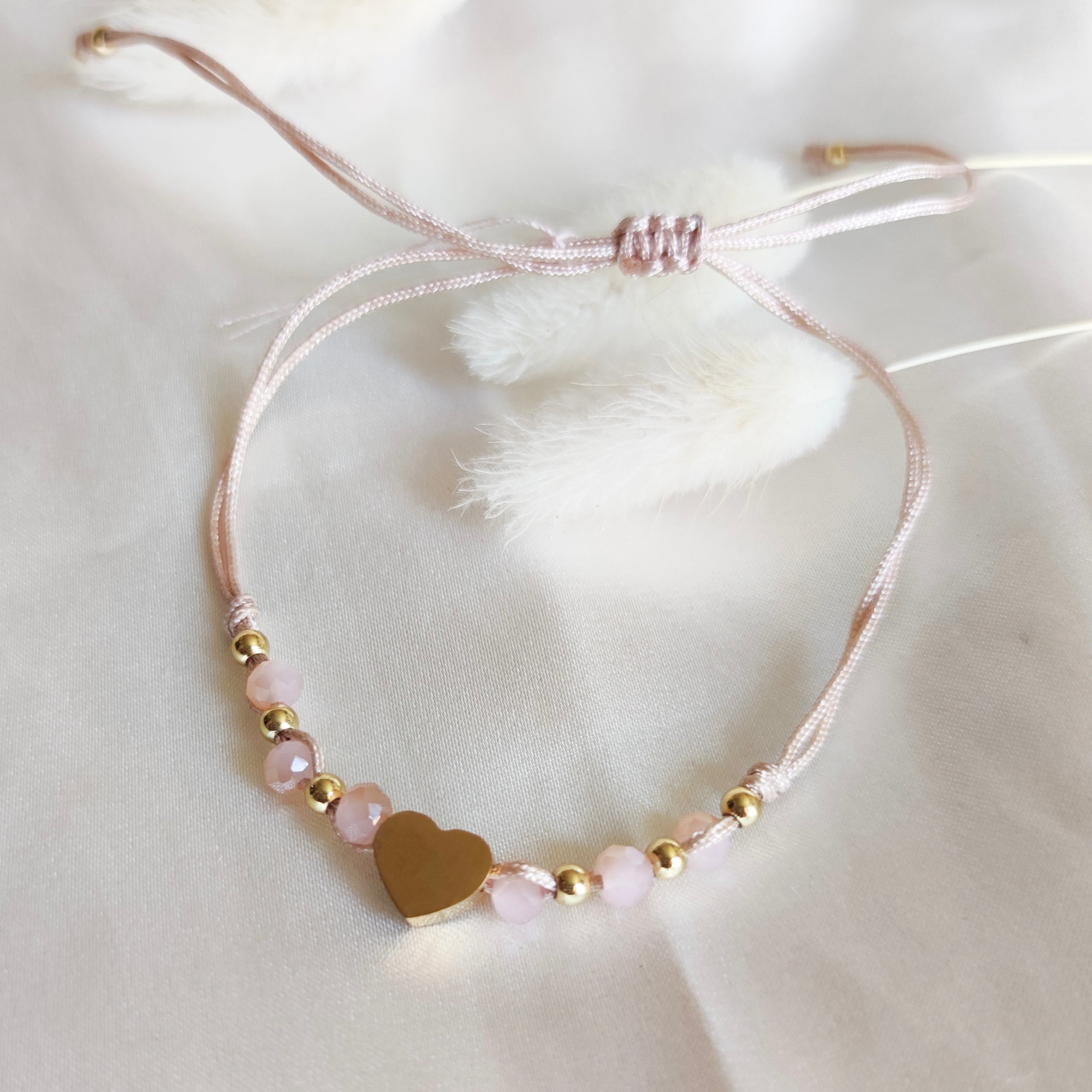 Pulsera Corazón Rosa
