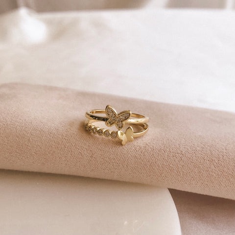 Anillo Flor giratorio