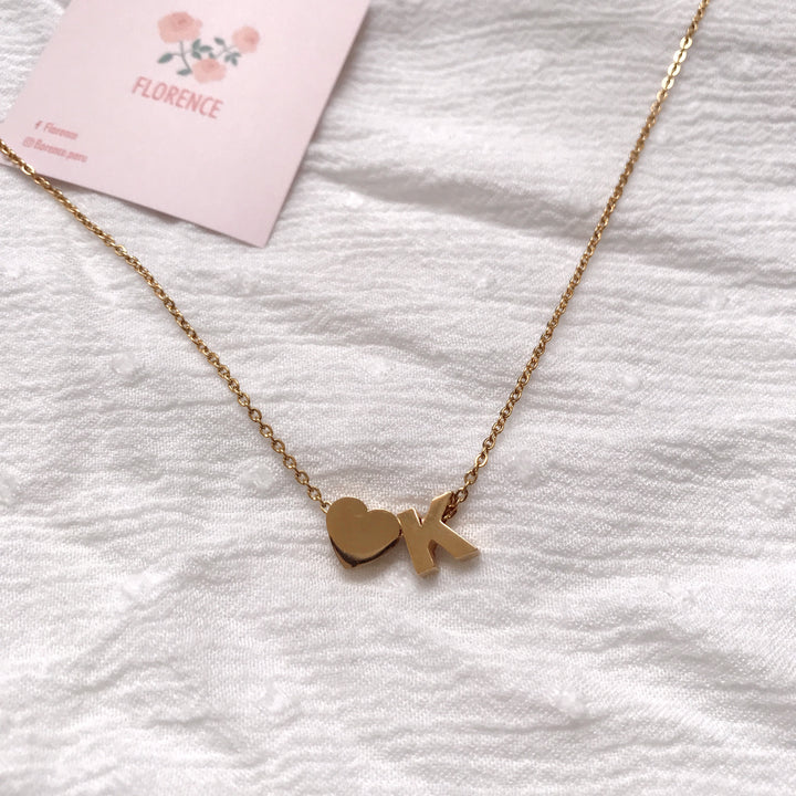 Collar Letra + Corazón